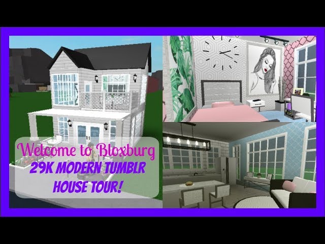 Bloxburg 5x5 Modern Tumblr House Tour Girly Tumblr 29k Youtube - roblox welcome to bloxburg tumblr room