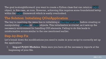 Resolving Issues with PyQt5 Icon Handling in Python Classes