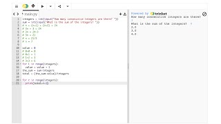 Calculating Consecutive Integers using Python