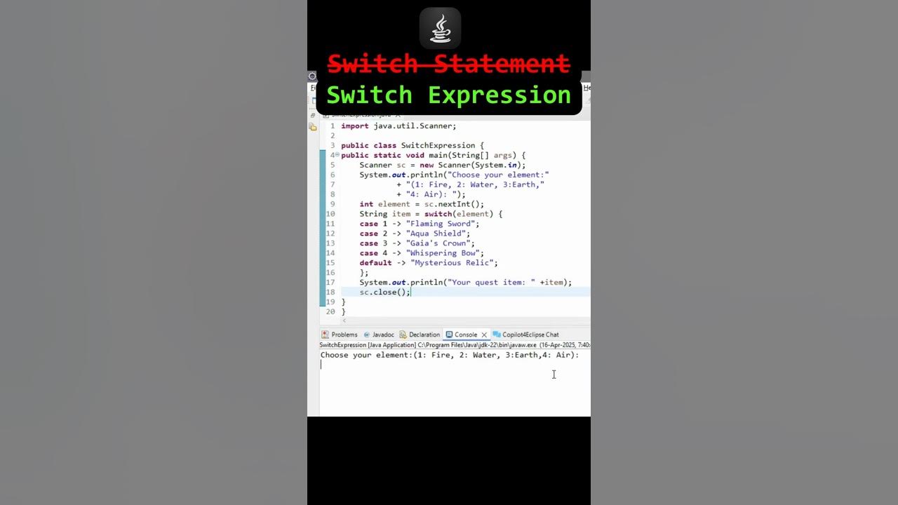 Switch Expressions in #Java #shortsvideo - YouTube