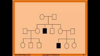 Pedigrees, Patterns of Genetic Inheritance, Autosomal Dominant Recessive X-Linked Mitocondrial