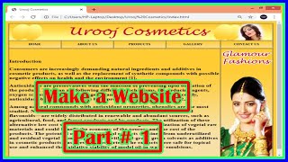 Make a Website Using Dreamweaver and Photoshop Part # 1