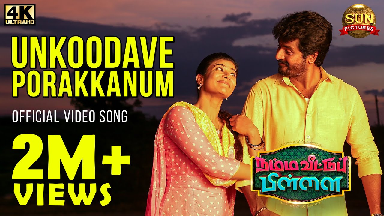 Unkoodave Porakkanum   Video Song  Namma Veettu Pillai  Sivakarthikeyan  Sun Pictures  DImman