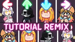 FNF Tutorial Remix but each arrow uses a different mod