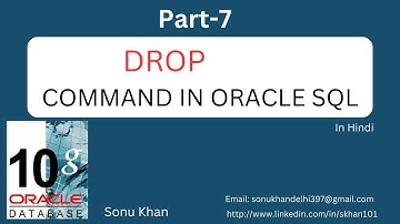 Drop Command in Oracle SQL with Practical - In Hindi