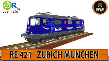 OPEN RAILS PROJECT REMASTERING 4K - MSTS - RE 421 MUNCHEN ZURICH