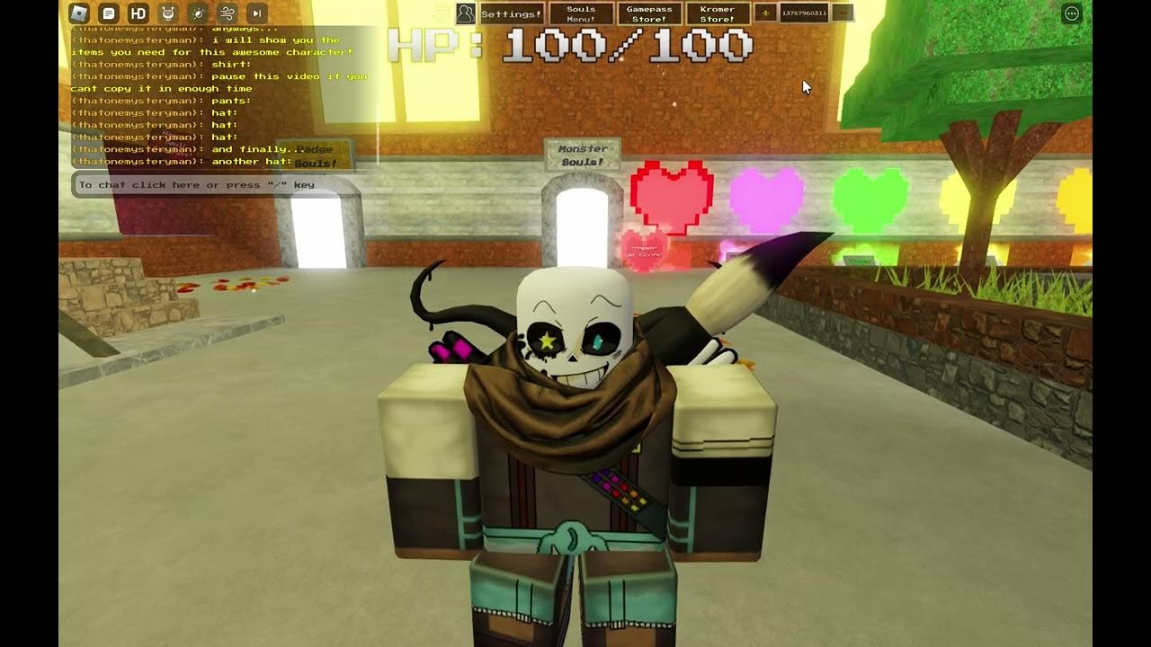 Undertale Rp: The Born Souls Codes 2021 How to make Ink!Sans | Undertale RP: The Born Souls - YouTube