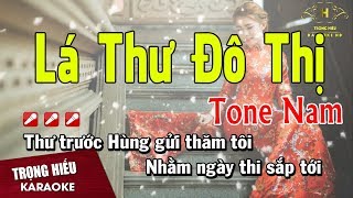 Karaoke Lá Thư Đô Thị Tone Nam Nhạc Sống | Trọng Hiếu
