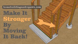 How To Make Lower Section of Deck Stair Guardrail Stronger  Home Building Tips