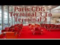 The Walk Between Terminals 3 & 2B, Arrivals and Departures, Charles de Gaulle Airport, Paris