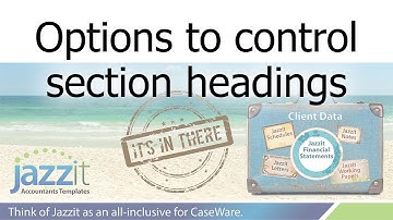 Statement Section Headings Options