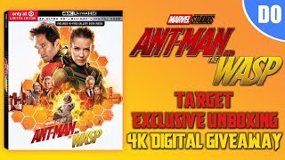 Ant-Man and the Wasp Target Exclusive 4K Ultra HD Blu ray Unboxing and 4K Digital Giveaway