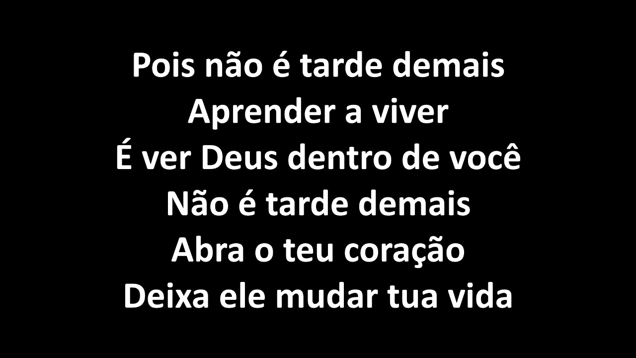 Cassiane - Não é tarde demais - VOZ - Com letra. 