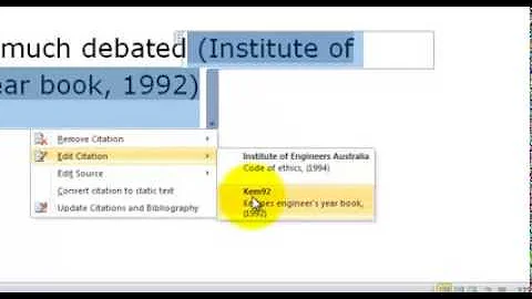 Editing in-text citations - Word 2010 APA 6th ed. (Updated)