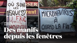 1er Mai confiné : les banderoles s'affichent aux fenêtres