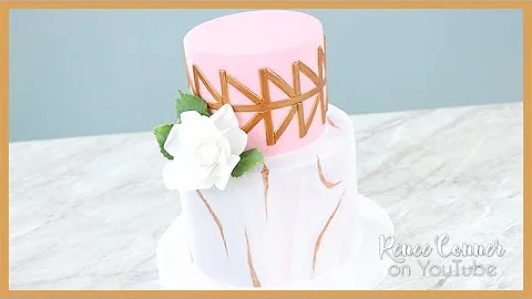 Geometric & Marble Effect Cake | Renee Conner
