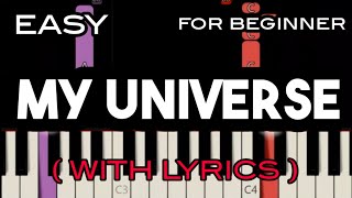 MY UNIVERSE ( LYRICS ) - BTS X COLDPLAY | SLOW &amp; EASY PIANO