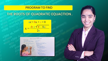 C Program to Find the Roots of a Quadratic Equation