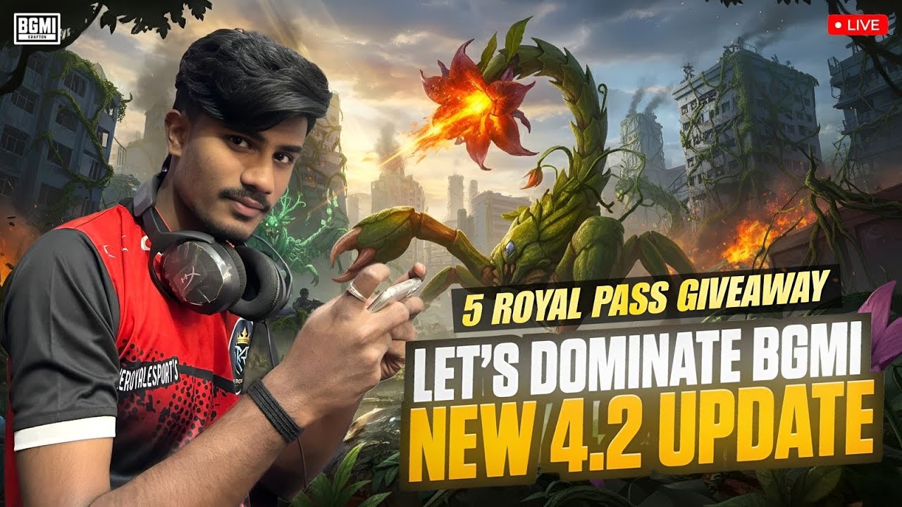 LET'S DOMINATE 4.2 UPDATE ! 5 ROYAL PASS GIVEAWAY ON 1K SUBSCRIBERS@AREXGAMING05