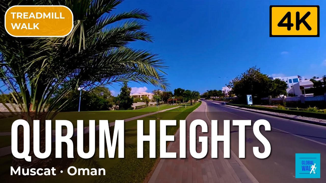 Qurum Heights 4K — Beach to Hilltop Panorama, Muscat Oman