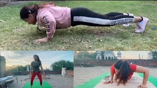 indian judo plyar Poonam Bisht pushup workout