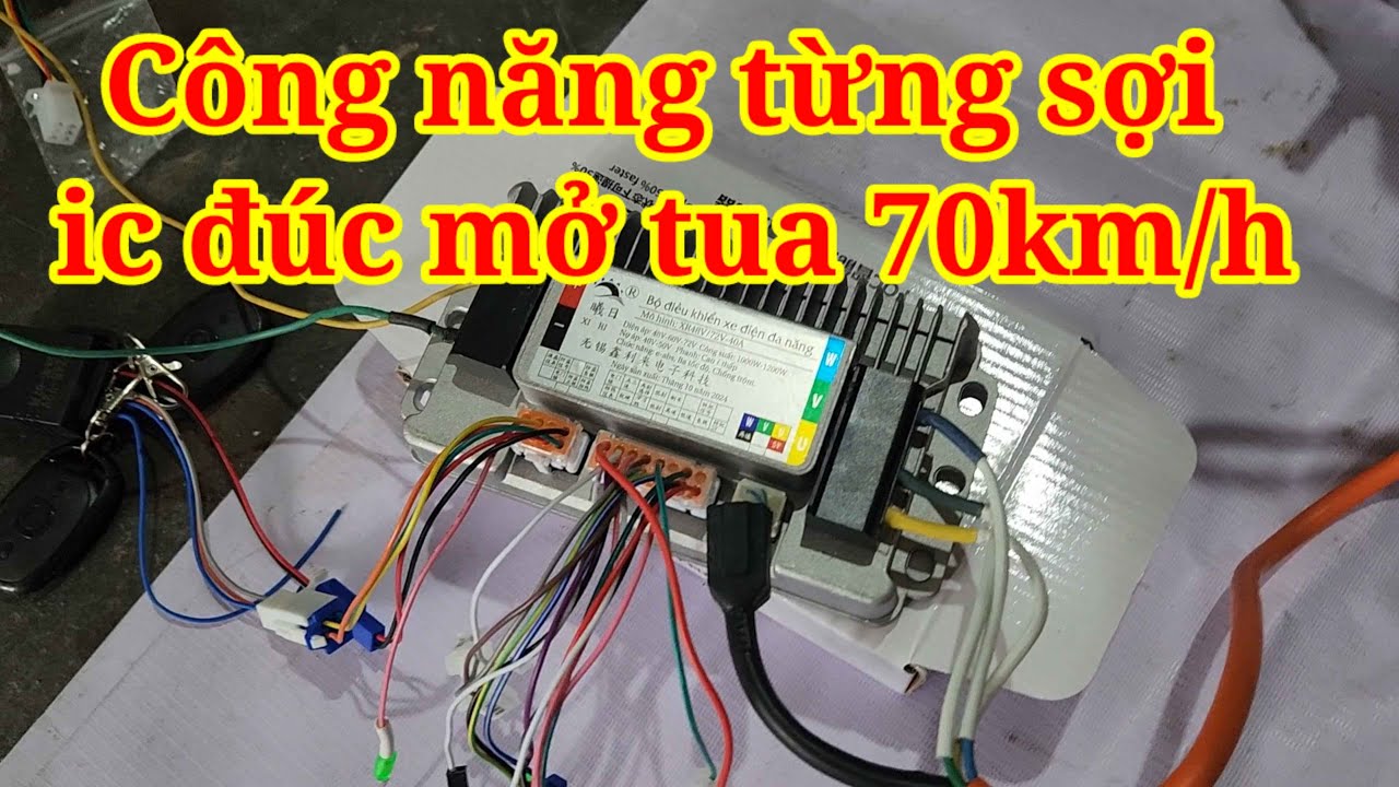 Cách lắp đặt Ic đúc mở tua 70km/h hàng cao cấp | xe điện thiên phát