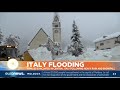 Italy flooding: Families evacuated in central Italy following heavy rain and snowfall