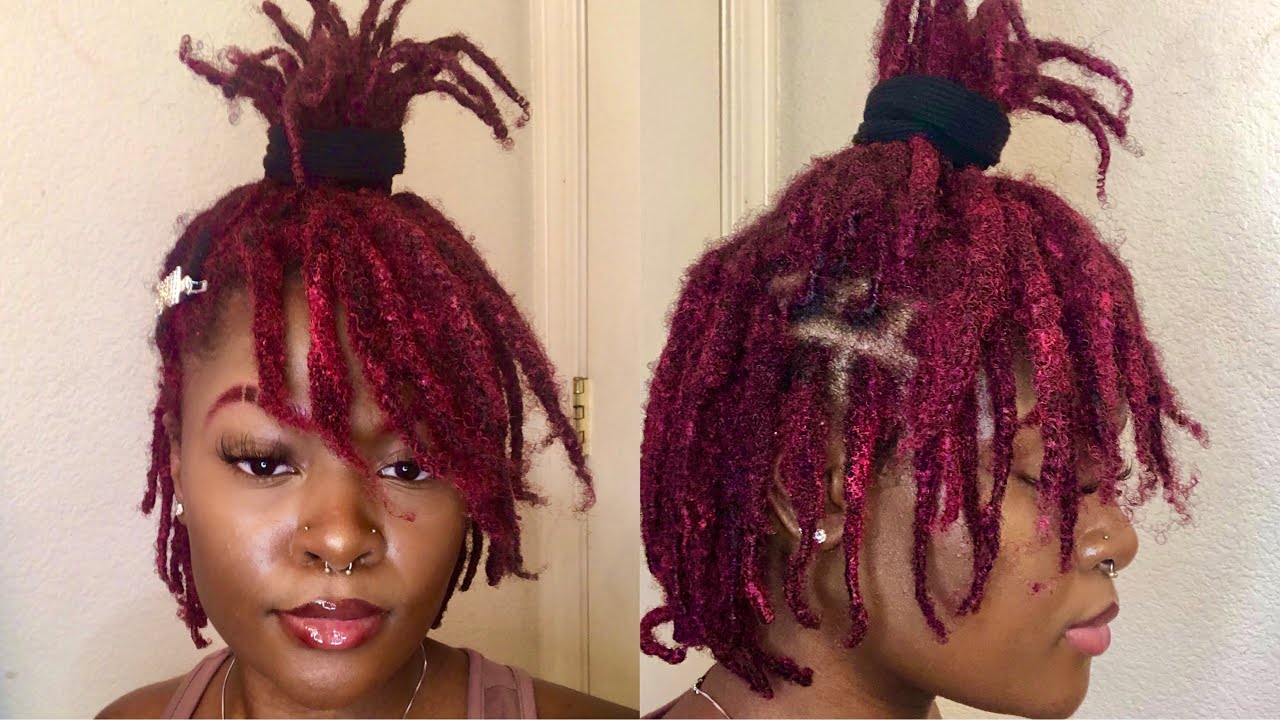 Dying Locs Red WITHOUT Bleach or Dye Hair Paint Wax on Locs First