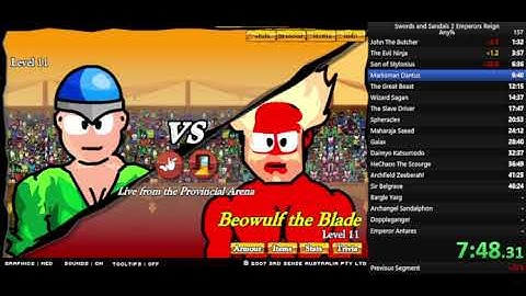 [World Record] Swords and Sandals 2 Glitchless% in 1:04:21