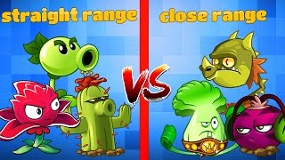 Plants vs Zombies 2 It's About Time Team vs Team Straight vs Close Range PVZ 2 Primal Challenge