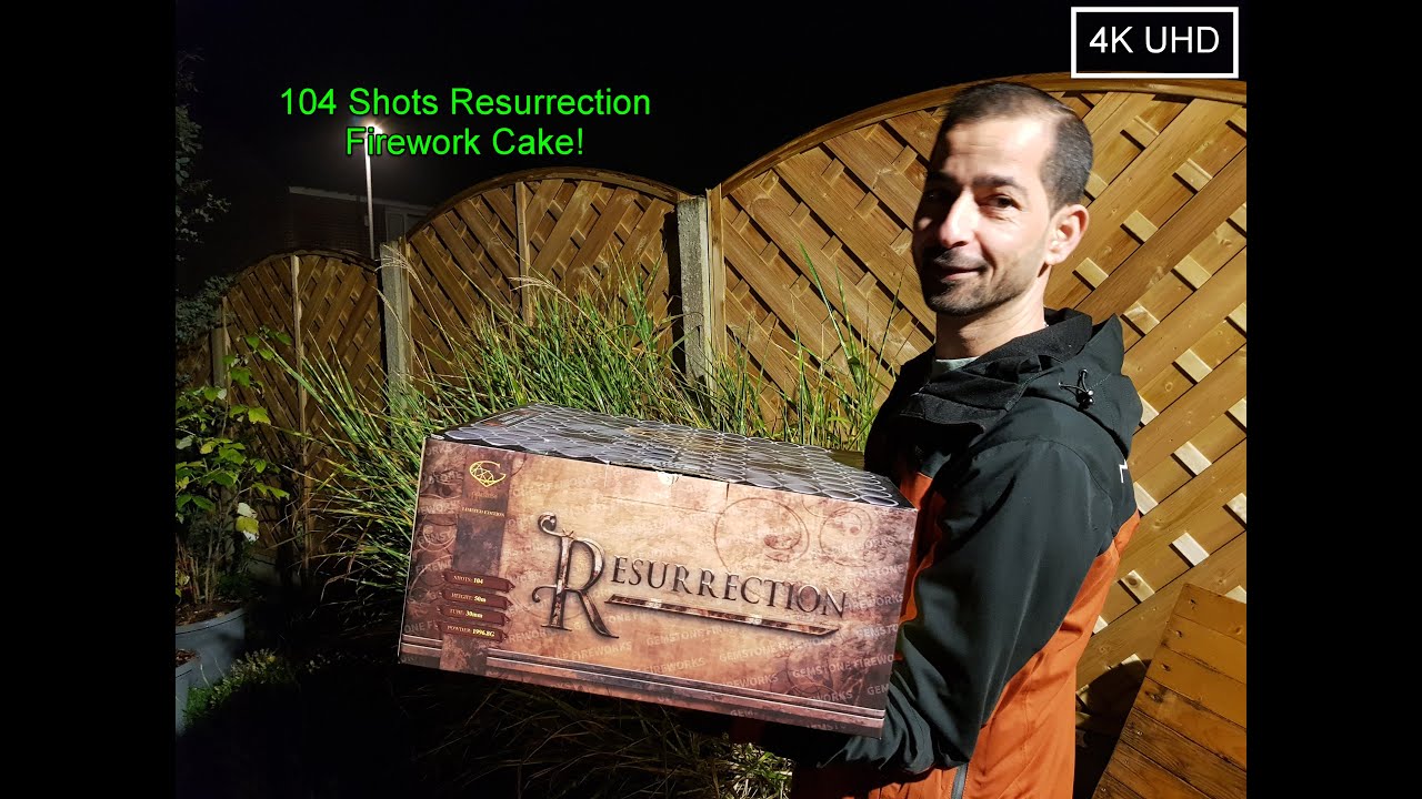 Gemstone Fireworks | Resurrection Compound Cake 104 Shots 1.3G Firework | 4K UHD | 2021 | UK