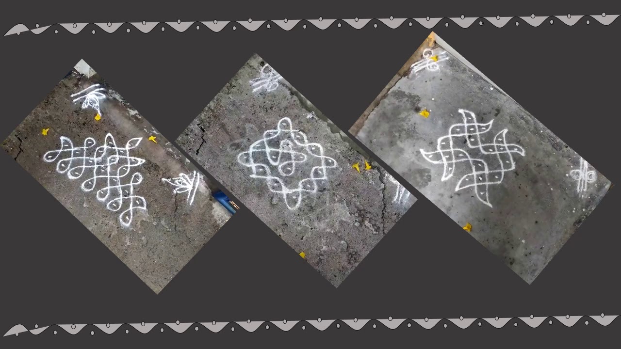 KOLAM MINI PAGE 2 SIMPLE KOLAM EASY KOLAM WITH SONG - YouTube