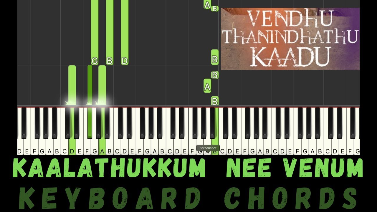 Kaalathukkum Nee Venum | Keyboard | Vendhu Thanindhathu Kaadu | AR Rahman