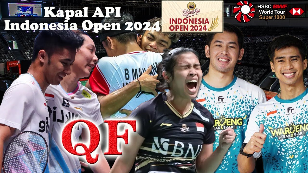 LIVE Badminton Indonesia Open 2024 QF Reza Sabar Menanti YouTube