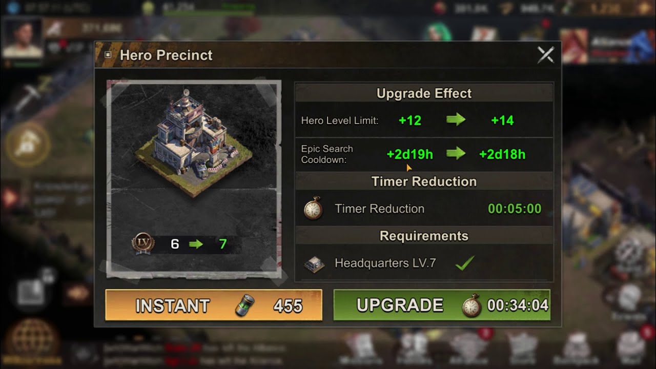 State of Survival: Survive the Zombie Apocalypse - Upgrading Hero Precinct to Level 7 - YouTube State of Survival: Survive the Zombie Apocalypse - Upgrading Hero Precinct to Level 7 - YouTube