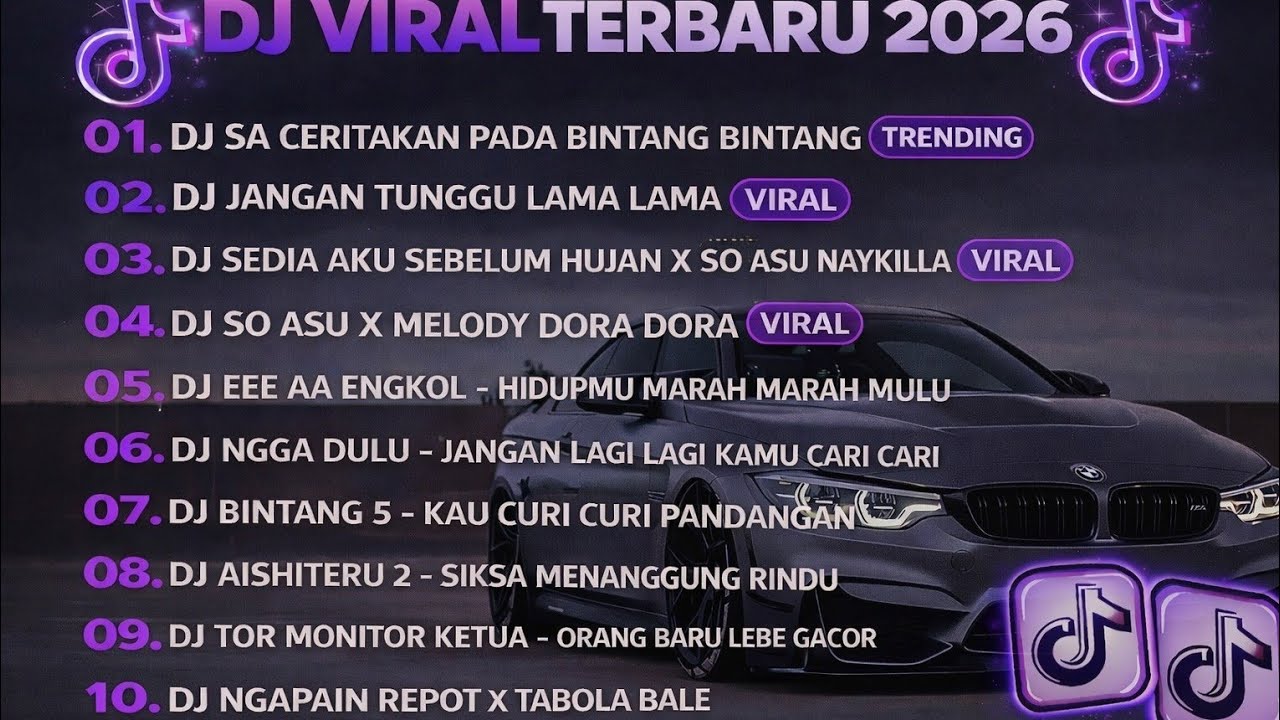 DJ TIKTOK TERBARU 2026🎵DJ SA CERITAKAN PADA BINTANG BINTANG🎵DJ JANGAN TUNGGU LAMA LAMA