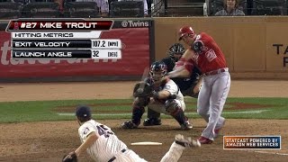 LAA@MIN: Trout drills 433-foot homer at Target Field