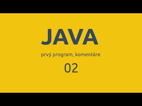 Java [02] - prvý program, komentáre, balíky
