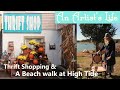 Let's Go Thrift Shopping in New England | A Chair to Match my Dishes | Walk to the Dock at High Tide