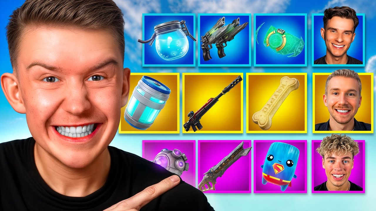 4 YOUTUBER bauen GEGENSEITIG ihr Fortnite INVENTAR