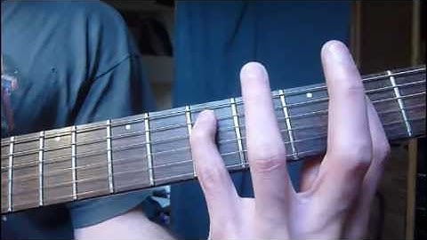 Down picking, slide and string skipping riff -Thrash Metal guitar lesson-