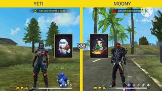 YETI PET VS MOONY PET ABILITY TEST FREE FIRE | GARENA FREE FIRE