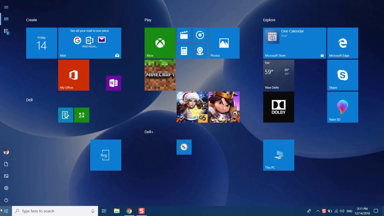 Set The Windows 10 Start Menu To Full Screen Layout YouTube