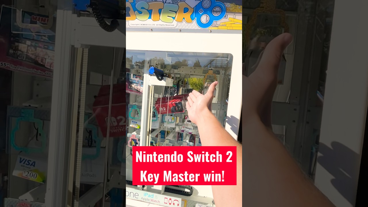 Nintendo Switch 2 Key Master win! #shorts #keymaster #arcadegames ￼