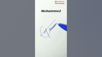 M Signature Style | Mohammed Name Signature #shorts #design #signature