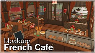 Bloxburg - French Cafe Speedbuild 🥐 (interior + tour) | Roblox