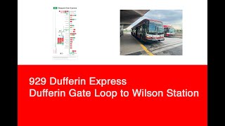 TTC 929 Dufferin Express (Dufferin Gate Loop to Wilson Station) | 2023 New Flyer XDE60 9447