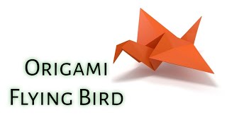 origami bird flying