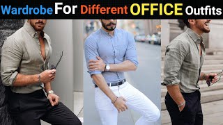 Wardrobe For Different OFFICE Outfits For Men || Latest Mens FORMAL Shirt Pant Fashion 2021