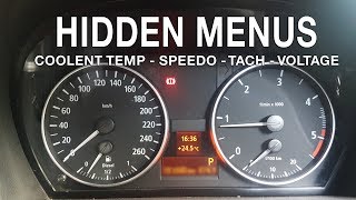 BMW E90 Hidden menus (coolent temp, digital speed / rpm, voltage)